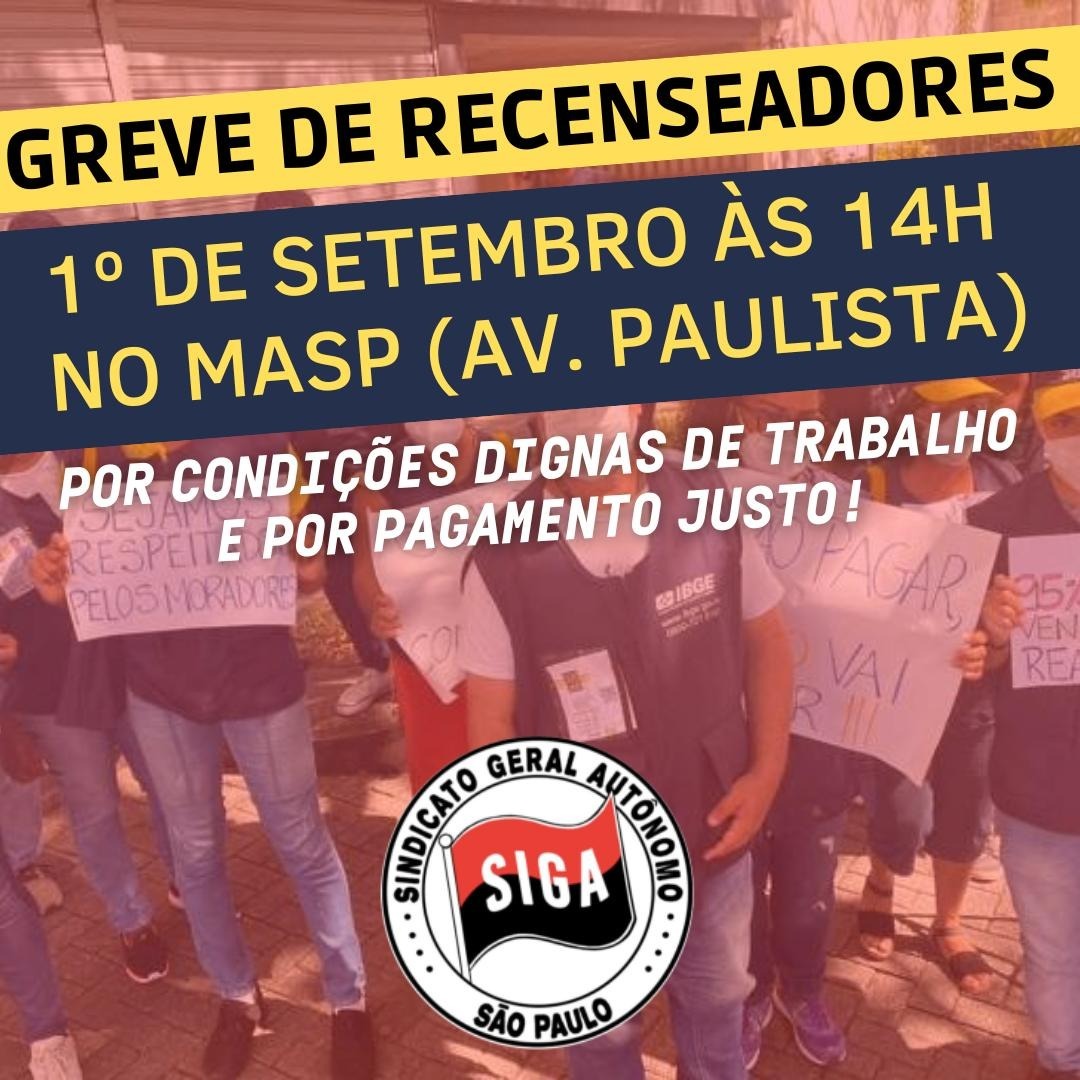 RECENSEADORES: QUINTA É GREVE E PROTESTO!!